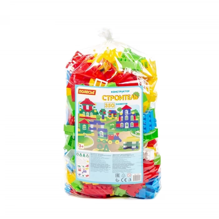 Конструктор "Строитель" (350 элементов) Полесье арт. 1016