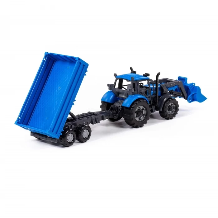 Трактор "Прогресс" с бортовым прицепом и ковшом Полесье арт. 91819