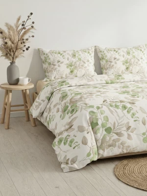  Комплект постельного белья Евро ТМ "ЦУМ" Листья