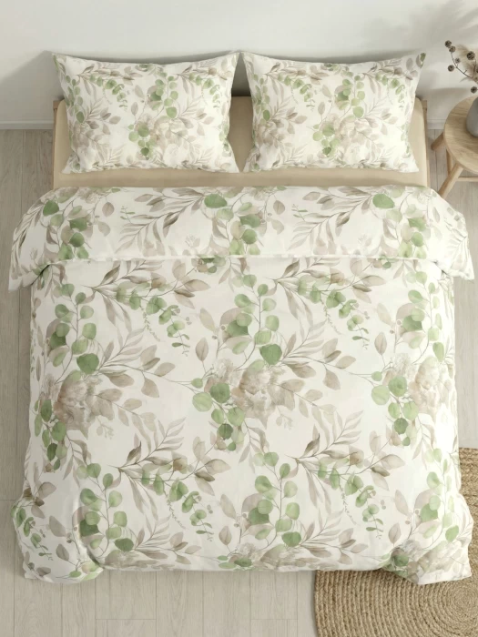  Комплект постельного белья Евро ТМ "ЦУМ" Листья