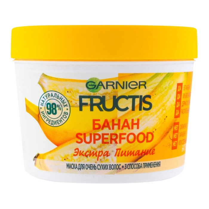 Маска для сухих волос Fructis Банан superfood 390мл