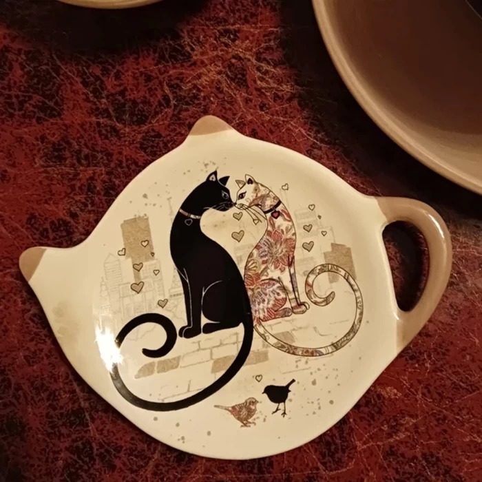 Подставка под чайные пакетики Agness Парижские коты