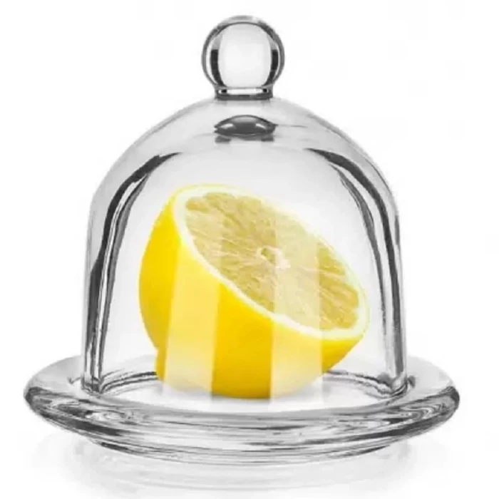 Блюдо для лимона с крышкой "Бейзик" 98397B 10х10,5 см