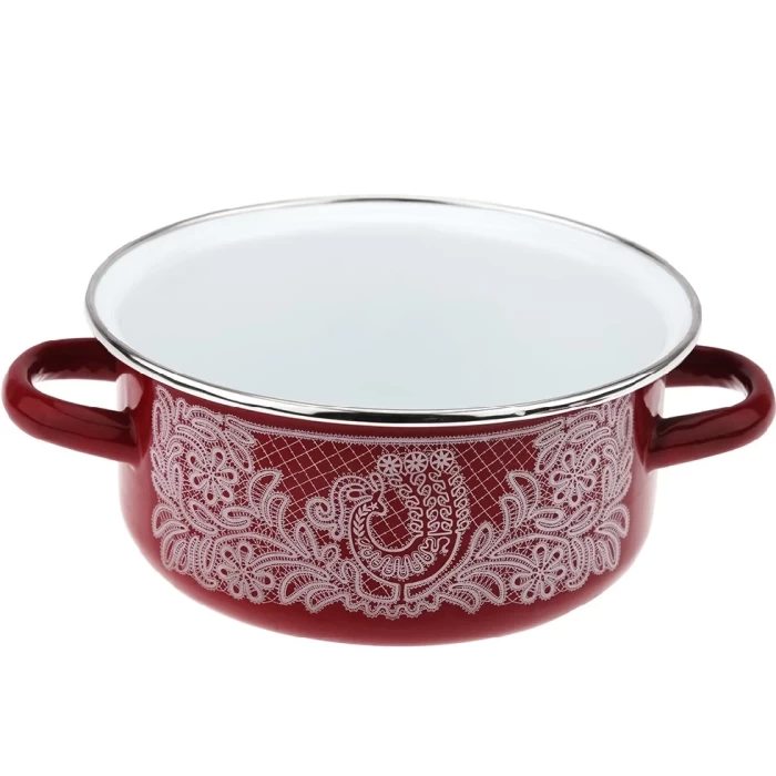 Кастрюля СтальЭмаль Вологодское кружево 8RB161М 1,5л