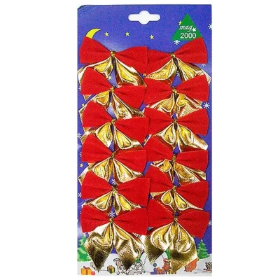 Новогоднее украшение  Девилон Бантик 471218 12шт