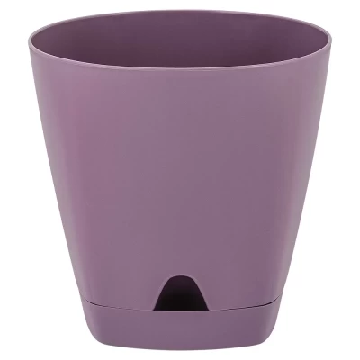 Горшок для цветов InGreen Amsterdam с прикорневым поливом морозная слива 1,35л