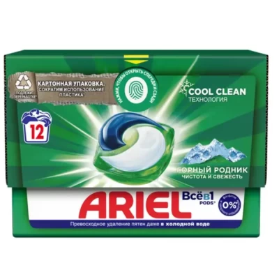 Капсулы для стирки Ariel "Горный Родник" 12 шт