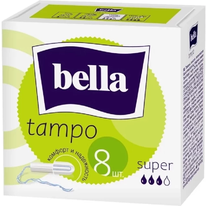 Тампоны женские без аппликатора Bella Tampo Super 8шт