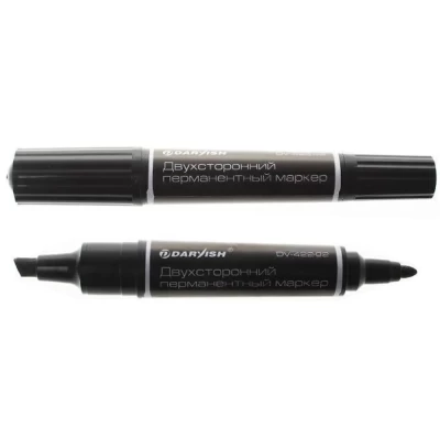 Маркер-перманент 2-х сторонний черный Darvish арт DV-422-02