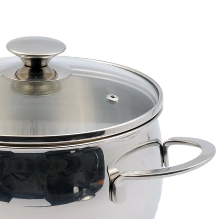 Кастрюля Кухар Магнолия Престиж со стеклянной крышкой