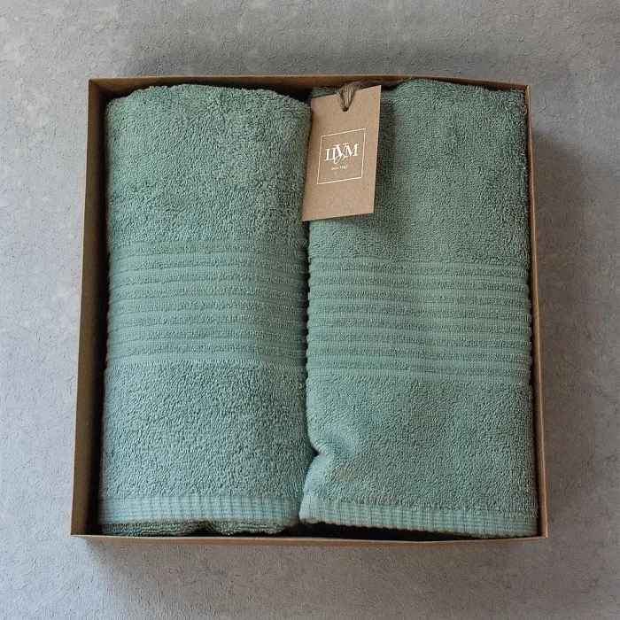 Набор полотенец махровых ТМ "ЦУМ" светло-бирюзовый