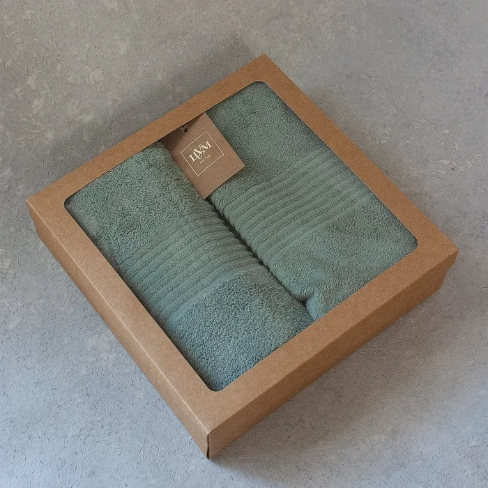 Набор полотенец махровых ТМ "ЦУМ" светло-бирюзовый