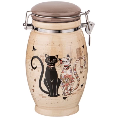 Банка для продуктов Agness &quot;Парижские коты&quot; 700мл.