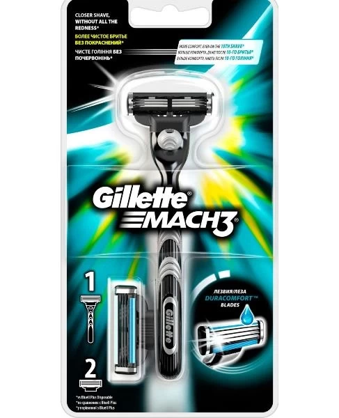 Станок Gillette MACH3 + 2 кассеты