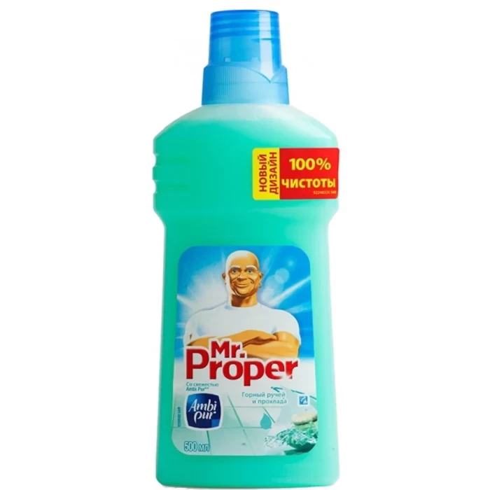Средство моющее для полов и стен Mr. Proper "Горный ручей и прохлада" 500мл