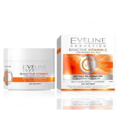 Крем Eveline Cosmetics активно омолаживающий &quot;Биоактивный витамин С&quot; выравнивающий цвет лица, 50мл