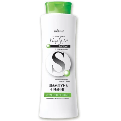 Шампунь-пилинг Белита Мультифруктовый для жирных и нормальных волос 500мл