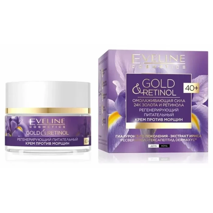  Крем для лица Eveline Gold&Retinol регенерирующий питательный 40+ 50мл