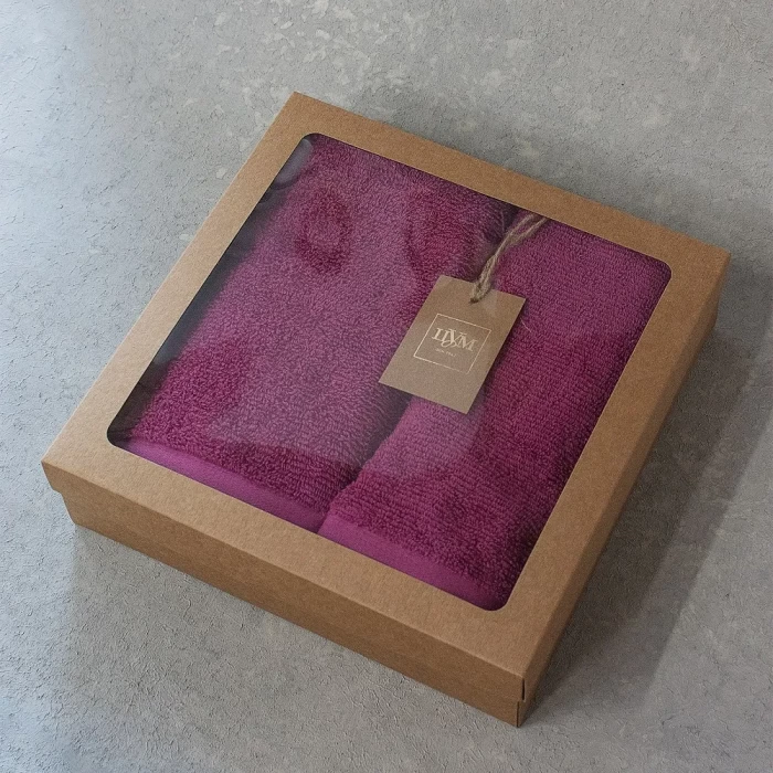 Набор полотенец махровых ТМ "ЦУМ" винный