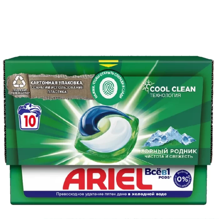 Капсулы для стирки Ariel "Горный Родник" 10 шт