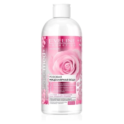 Мицеллярная вода Eveline Cosmetics Facemed+ Розовая 3в1 400мл