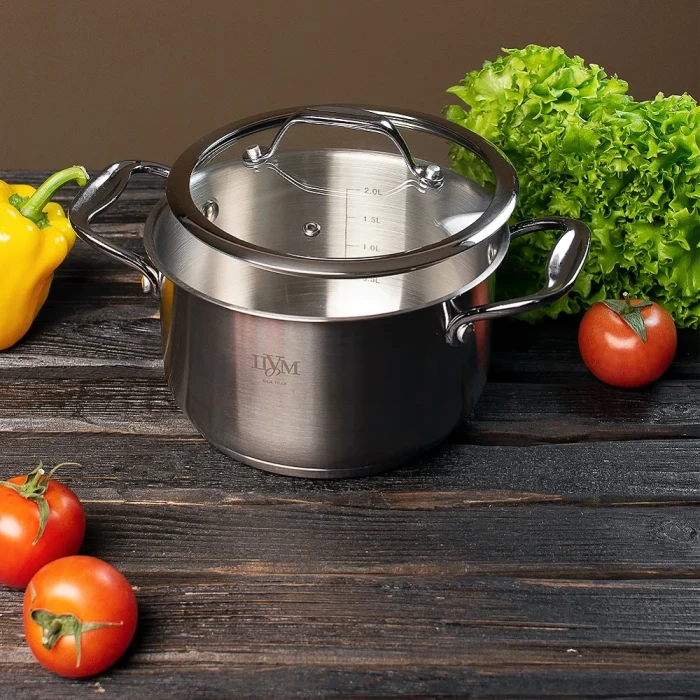 Кастрюля с крышкой ТМ "ЦУМ" MSF-8310, от 2 до 5 л.